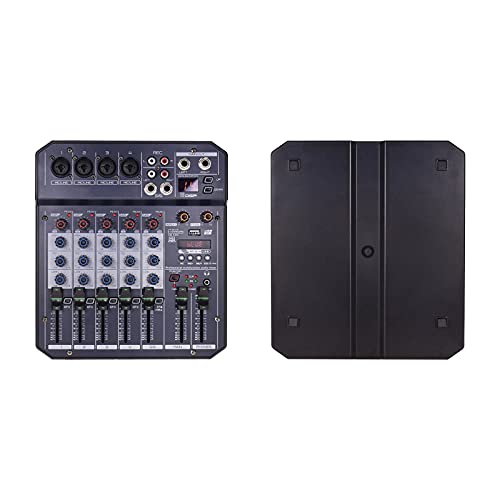 WanuigH Audio-mixer 6-kanaals mengconsole geïntegreerde 16 DSP 48V Phantom Power ondersteunt BT-aansluiting MP3-speler… - Image 5