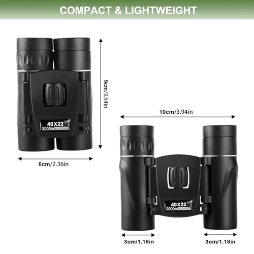 Moying DL80100 40X22 Compact Binoculars For Adults And Kids Mini Powerful Binoculars For Concert Theater Opera, Pocket Binoculars For Travel Hiking Bird Watching Hunting Teaching Education thumb #2