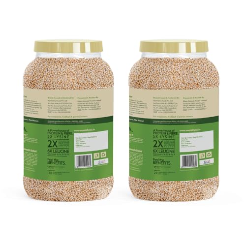 Image of Nourish You White Quinoa 2 kg + 2 kg Super Value Pack Combo | Gluten & Saponin Free | 16.5g Protein per 100g Rich in dietary fibre | Wholegrain Certified Grain | Diet Food for Weight Management | Healthy Breakfast cereal
