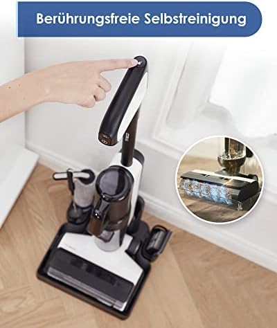 Tineco FLOOR ONE S5 Inteligentny bezprzewodowy odkurzacz na mokro i na sucho i mop do twardych podłóg, cyfrowy wyświetlacz, długi czas pracy, doskonały do lepkiego bałaganu i sierści zwierząt