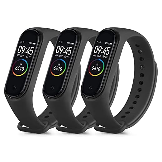 Yisica Correa para Xiaomi Mi Band 4/ 3, 3Pack Coloridos Recambio Silicona Pulseras de Repuesto para Xiaomi Mi Smart Band 4/3 (Negro)