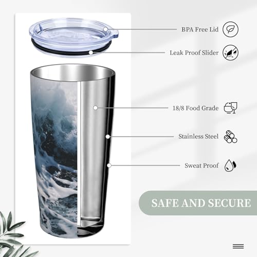 Gobelet isotherme BONDIJ 591 ml en acier inoxydable avec paille