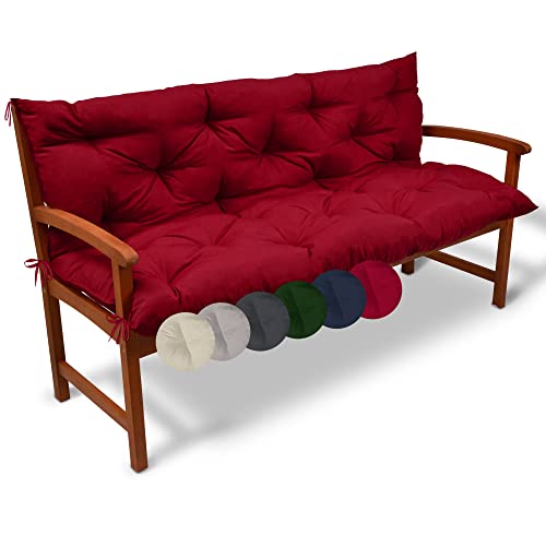 Beautissu Flair BR Bankauflage 120x50x50 cm Rot - Sitzkissen &...