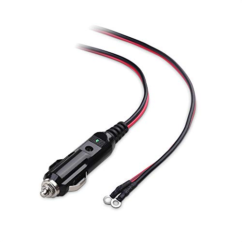 Cable Matters 2-Pack 12V Car Power Inverter Cord with Eyelet Terminals and 15A Fuse - 15 Feet