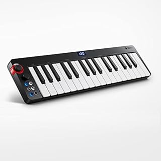 MIDI Keyboard Controller 32-Key, Donner N-32 with Digital Tube Screen Display, Sequencer Function, Chord Play Mode, Bend Sound Effects By Light-up Joystick for iPhone, iPad, Mac and PC