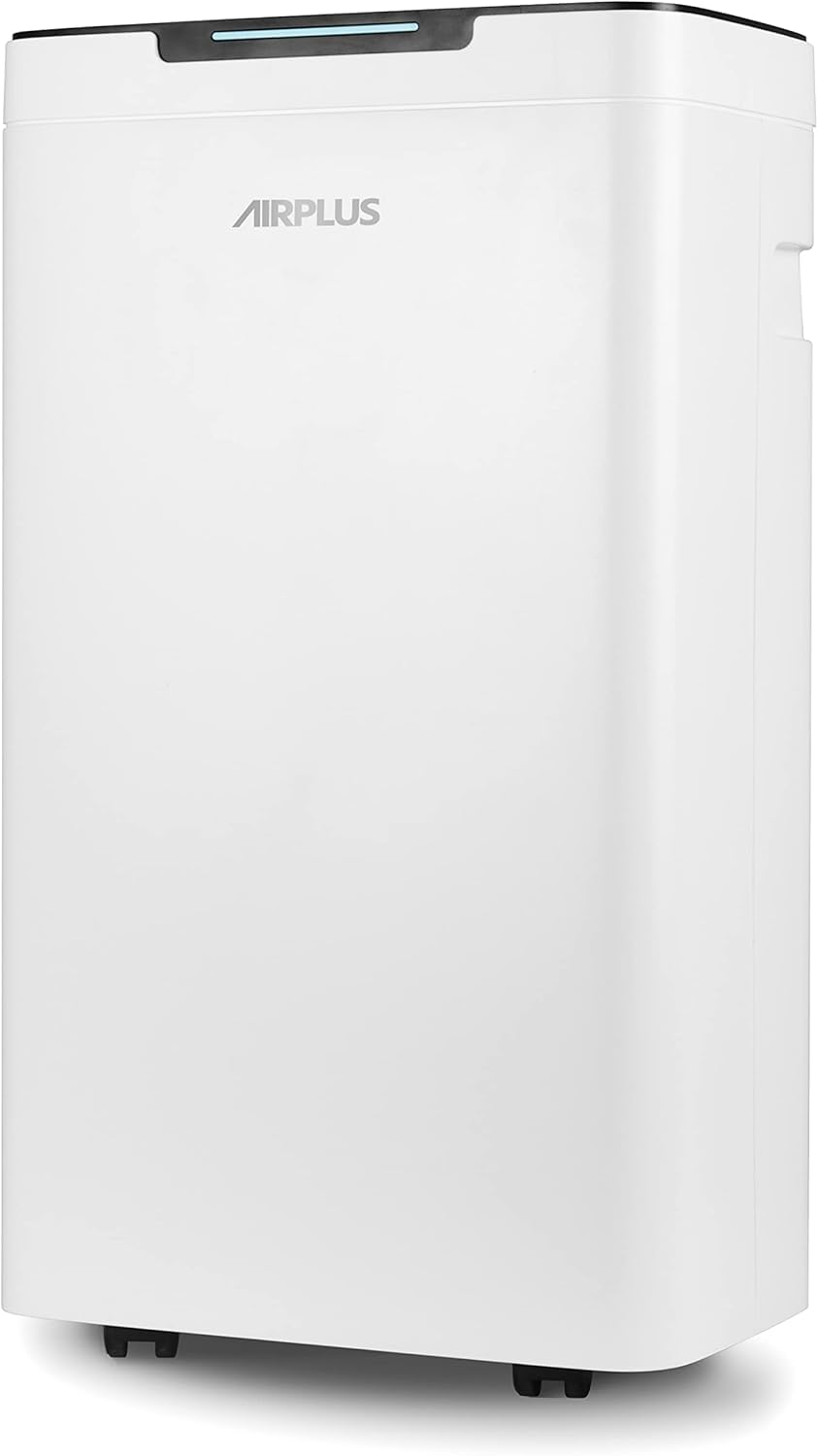 ELECCI 12L/Day Dehumidifier for Home with Digital Humidity Display, Sleep Mode, Laundry Drying, Eco-friendly, 24 Hour Timer, 1.4L Tank Capacity, Universal Wheels, Dehumidifier for Drying Clothes