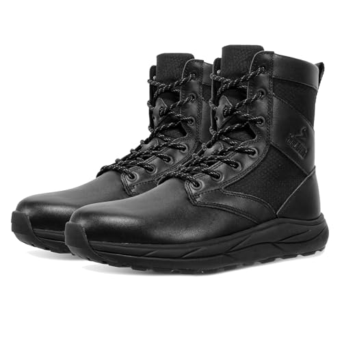 Soulsfeng Men's Women's Tactical Boots Lightweight Side Zipper Outdoors Combat Hiking Desert Military Boots