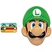 Disguise Men's Nintendo Super Mario Bros.Luigi Adult Mask, Green/White/Brown, One Size