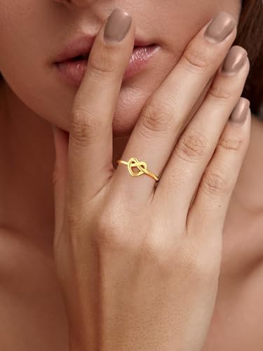 ChicSilver 925 Sterling Silver Love Knot Promise Ring High Polish Comfort Fit Band Ring Size 4-12(With Gift Box)2