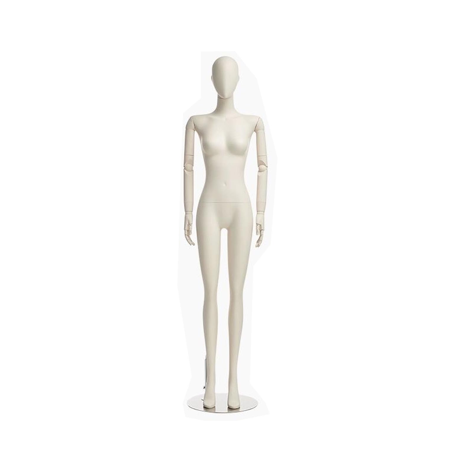 Female Mannequin Full Body, Adjustable Detachable Dress form Manikin, 72.8”Height Clothing Manikin Torso Stand with Stainless Steel Base, 58.2”Height Sitting Model Manikin Torso Stand, Beige ( Color :