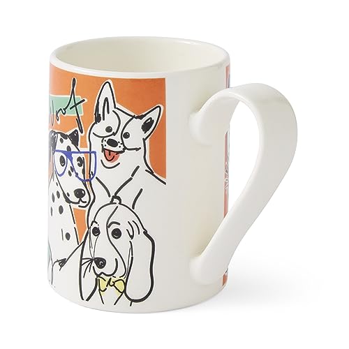 Portmeirion Mug Meirion Bright Orange Dogs Single Mug, Multi Coloured - Image 2