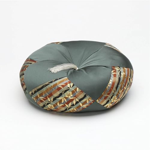 仏具 杢魚丸布団 古代 縞模様 木魚 仏具用品 木魚 杢魚 木魚用 座布団 ざぶとん 布団 ふとん 法事 法要(藍色 8号)