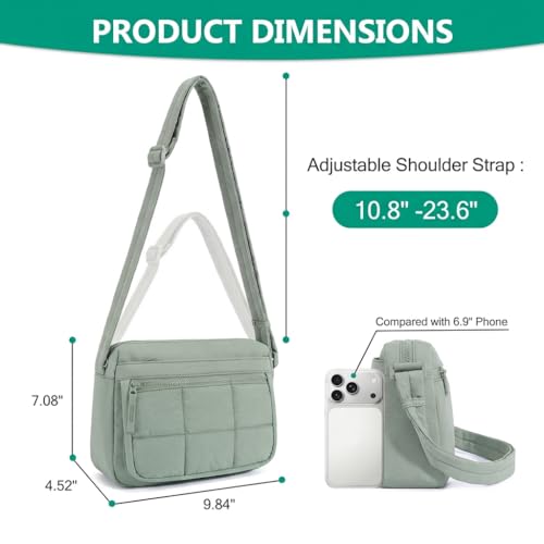 Image of Nylon Crossbody Bag for Women, Lightweight Shoulder Travel Purse