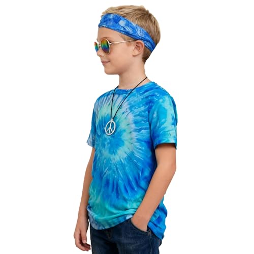Disfraz Hippie Retro 60s 70s para Niños miniatura 7