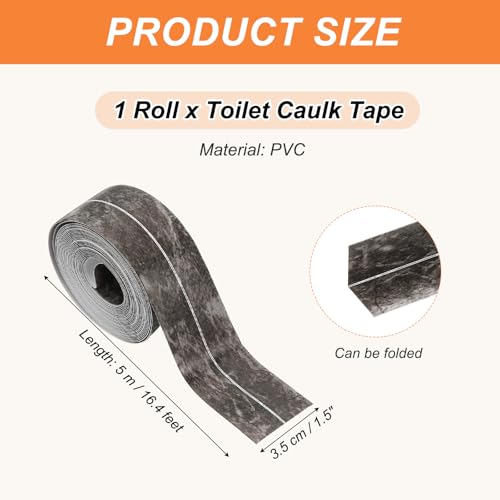Image of PATIKIL Caulk Tape Waterproof Self Adhesive, PVC Toilet Caulking Sealant Strip Bathtub Caulk Sealing Strip Tape for Bathroom Kitchen Countertop, Ink Painting (1.5 Inch x 16.4 Ft)
