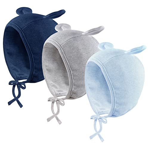 Image of JANGANNSA Newborn Baby Hospital Hat Infant Set Head Cap Lovely Ears Belt Beanie 0-8Months