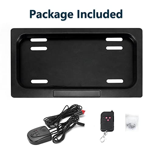 Xverycan License Plate Frame, 1 Pack License Plate Holder Universal for US CA Standard Cars, Screws Included, No Drill, Rust Proof, Black