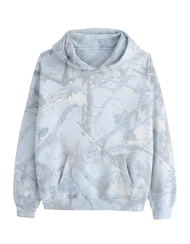 Image of Dsewpaur Camo Hoodie For Women Oversized Long Sleeve Drop Shoulder Fleece Hooded Sweatshirt Pullover With Pocket Outfits