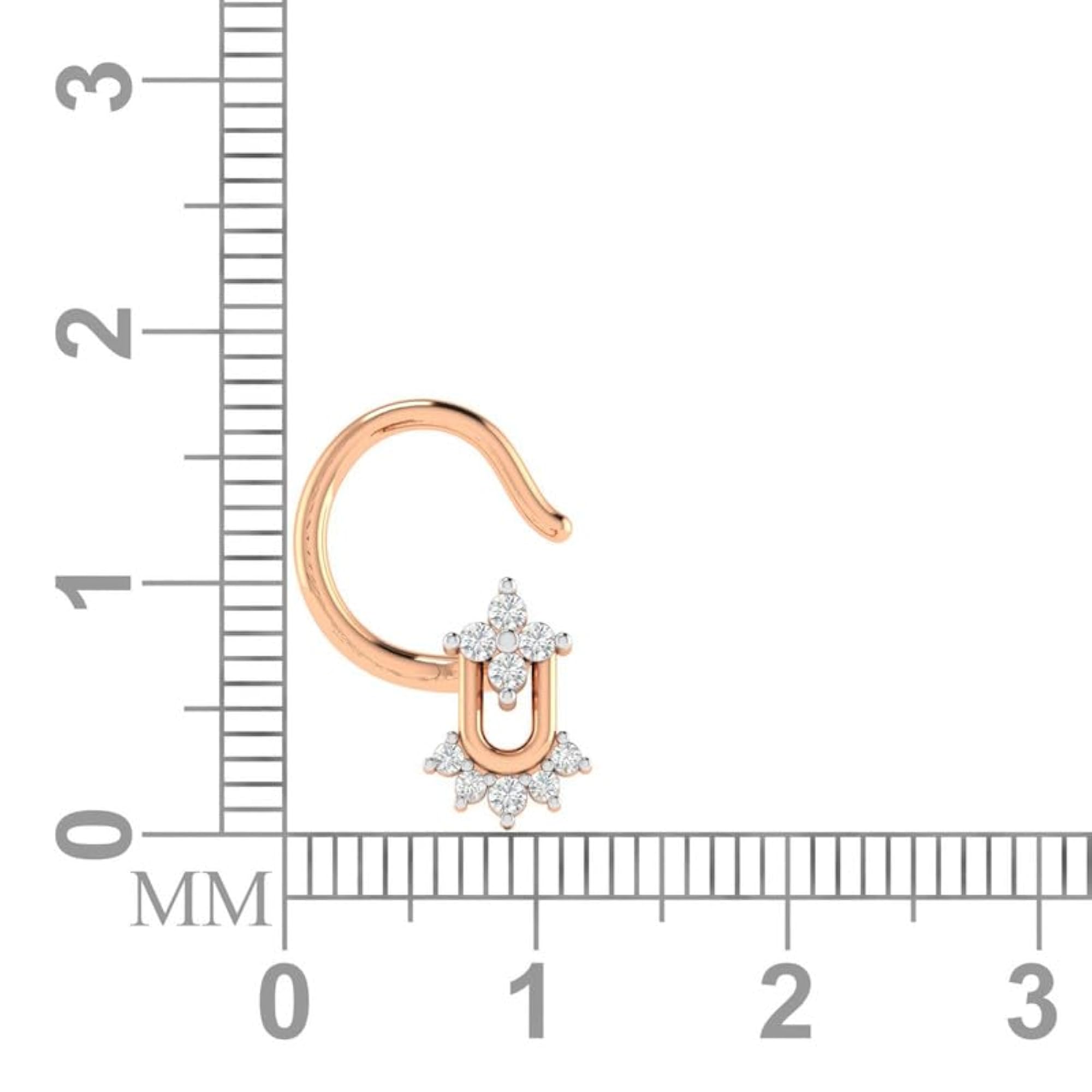 Women's 9K BIS Hallmarked Rose Gold Stud Nosering