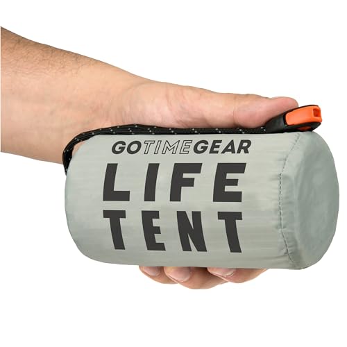 Go Time Gear Emergency Thermal Bivy Tent, 2-Person, Snow Camo, 1-Pack