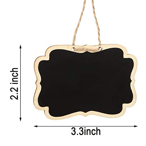 Chalkboard Tags Hanging Wooden Mini Chalkboard Signs Wooden Chalkboard Tags, Hanging Chalkboard Labels, Ideal Price Tags, Message Tags, Black (32) #TOP3