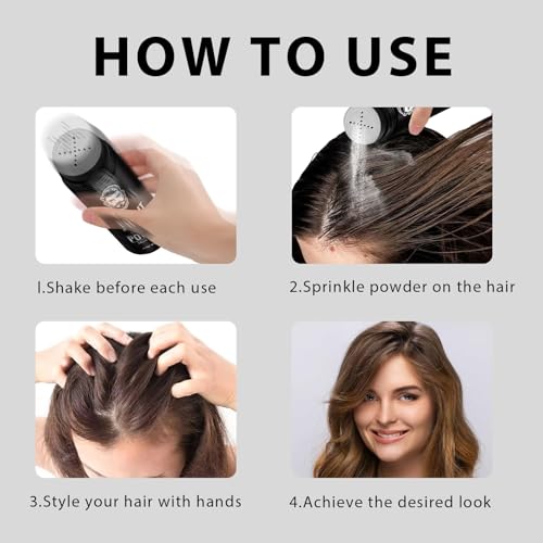 Haarpulver 30g, Mattierendes Haarvolumenwachs für Damen und Herren, Natürliches Langanhaltende Styling Powder, Volumen Stabilität mit Mattem Effekt, Hairstyling Haarpuder