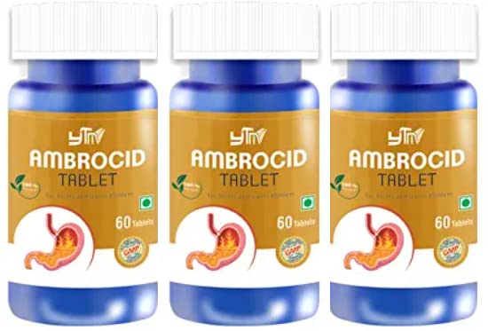 YTM AMBROCID Pack of 3 (180 pills) Relief from stomach pain, hyperacidity, appetite loss, improved digestion, and gastric irritation (B0B9NGLSM4) Amazon Price History, Amazon Price Tracker
