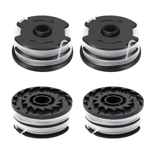 JAMSSOW 4 Pièces Bobine de Fil Convient pour Parkside TLP-01,Rechange Coupe Bordure pour Parkside PRTA 20-Li C3, A1, B1, B2, PRT 550 A1, A2, A3, A5, B6, PRT 300 A1, Ø1,6mm 10m Longueur(4 Bobine)