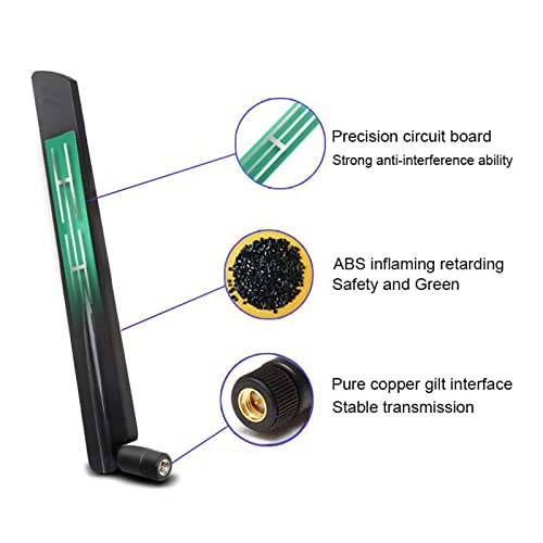 Image of MYADDICTION 3G 4G 5G LTE Antenna 18dBi Universal for Wireless Module Router (Black)