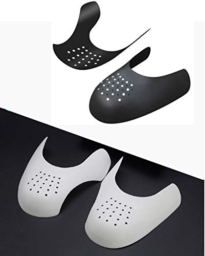 WKBY 1 par de protectores de zapatos, antiarrugas, zapatillas, arrugas, protectores, insertos, caja, reductor (Men's EU 40-46 (White+Black))