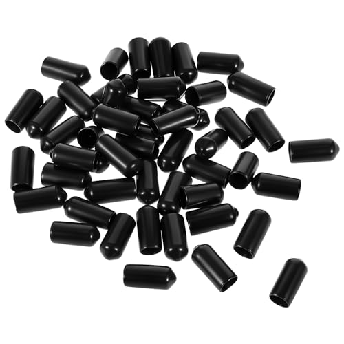 50 Pack Oil Pourer Spout Dust Covers Black Rubber Liquor Bottle Covers, Speed Pourer Caps Pour Spout Cover Protection for Olive Oil Liquor Bottles Wine Pouring Spout