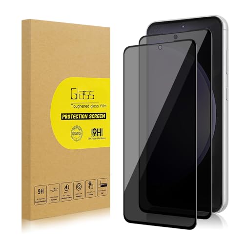 Lokyoo 2 Stück Sichtschutz Full Screen für Samsung Galaxy S23 FE Anti-Spy Panzer Schutz Glas Folie Schutzfolie Kante zu Kante Displayschutz Hat Keinen Einfluss auf die Hülle