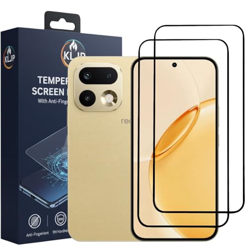 Image of Gorilla Tempered Glass For Realme 16 Pro With Installation Kit | Edge to Edge Coverage | Black (Pack Of 2)