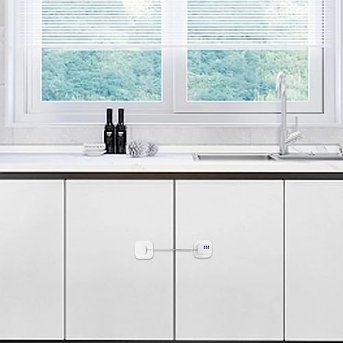 Image of Cabinet Locks with Combination,Fridge Lock,Closet Locks(White 4pcs)