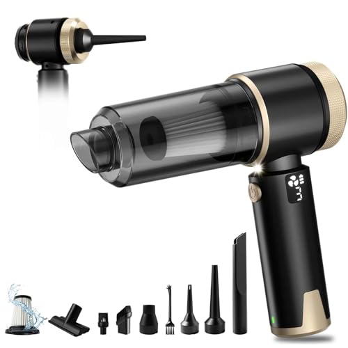 MZGO 4-in-1 Handheld Vacuum Cleaner 22000Pa 6000mAh Cordless Car Vacuum cleaner with 130 000 RPM Brushless Motor Upgraded Dust Cup & LED Display Blow/Inflate/Deflate Function for Home Car Cleaning