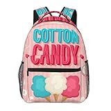 Matériaux de haute qualité : le sac à dos imprimé Cotton Candy est fabriqué en tissu de toile polyester léger et super résistant, associé à une fermeture éclair de haute qualité et lisse, ce qui le rend pratique pour un usage quotidien