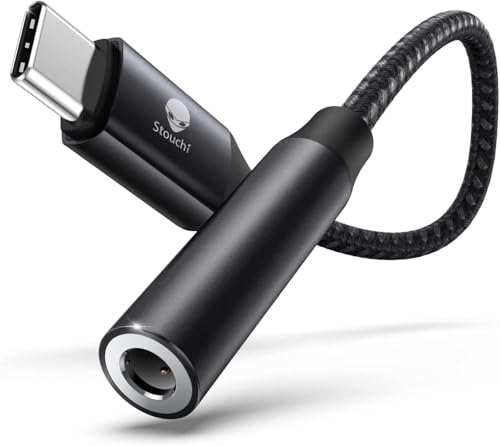 Stouchi USB-C to 3.5mm �C���z���ϊ��A�_�v�^�yHi-Fi�n�C���]����DAC���ځE�ʘb�^�����R������Ή��zType-C �C���z���W���b�N�ϊ��P�[�u�� �O�d�i�C�����҂݁����ϋv�A���~������ iPhone 16/15�V���[�Y�EPixel�EG