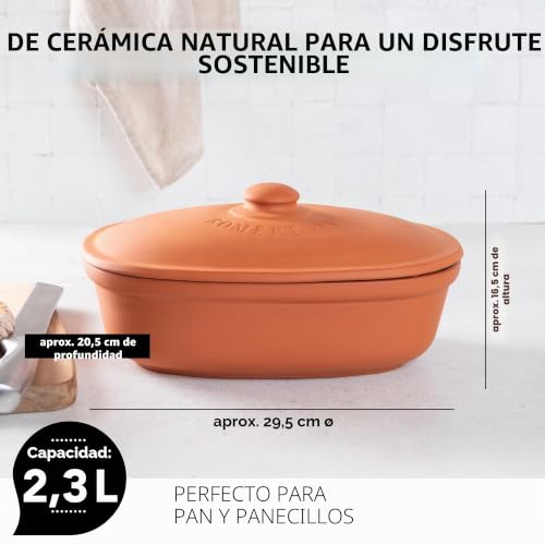 Panera de barro Römertopf de terracota con ventilación natural 7