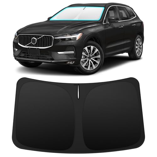 Image of INSAUTO Custom Fit Windshield Sun Shade for Volvo XC60 2018-2026 | Foldable Front Window Sunshade Car Accessories, UV & Heat Reflector, Keeps Interior Cool, Includes Storage Bag