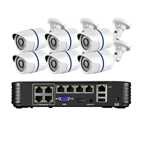 H.265+ 4K 8MP POE AI [Vm 3.6mm IPJVXe P2PI[fBI ONVR CCTVrfI^Lbg ONVLF(2T,8CH NVR and 6 Camera)