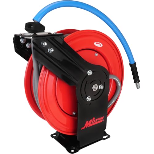 3/8" x 50' All-In-One Pressure Washer Dual-Arm Hose Reel (single wire-braided hose) - 4,000 PSI