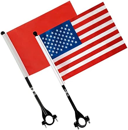 Amazon.com: 2 PACK Kids Bike Cycling Handlebar Safety Flag Pole ...
