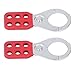 2PCS Lockout Tagout Hasp 1.5 Inch Industrial 6 Hole Galvanized Steel 10.5mm Diameter Hole Lockout Hasp