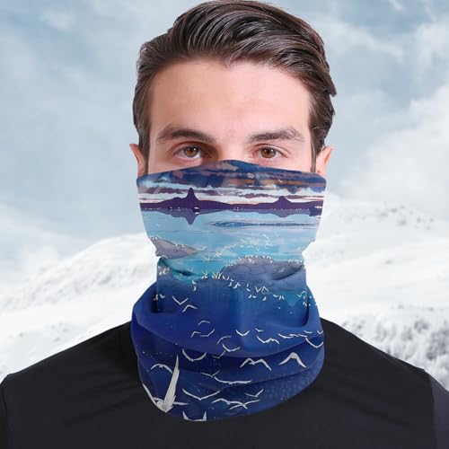 Mountain Landscape Cooling Neck Gaiter Face Mask Lightweight Sun Protection Bandana Multifunctional Outdoor Headwear