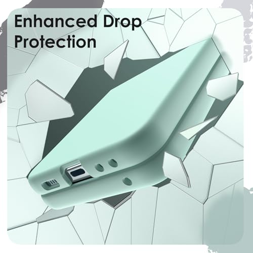 JETech Case for Samsung Galaxy Z Flip 5 2023 with Ring, Hard PC Slim Shockproof Anti-Scratch Protective Phone Cover (Mint Green)