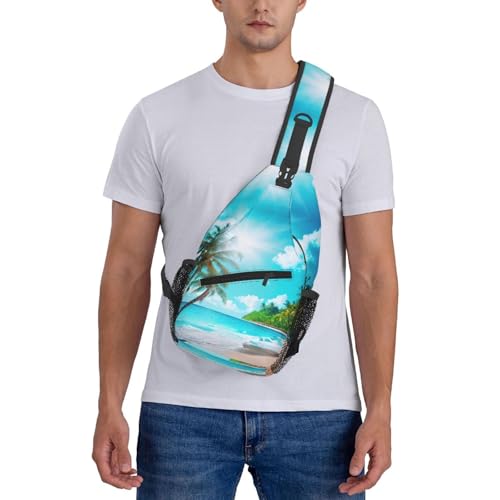 Mochila bandolera tropical playa para senderismo y viaje miniatura 7