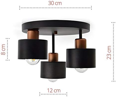 FKL DESIGN Home Deco Plafondlamp hanglamp hanglamp hanglamp bol zwart grijs wit lamp 382-E3-G photo 3