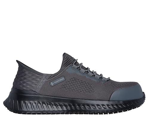 Image of Skechers Men's Tilido Troxin ESD Bungee | Work, Slip-ins, Composite Safety Toe, ESD, Slip Resistant, Air-Cooled Memory Foam