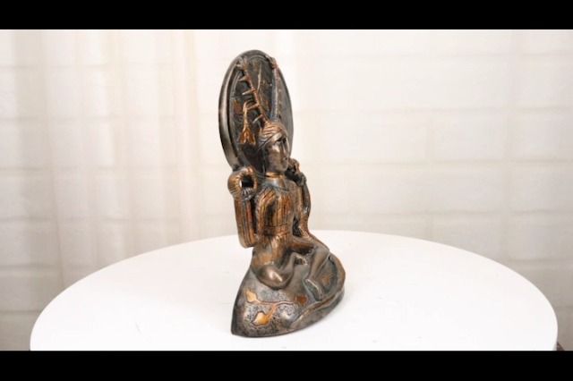 Estatua Céltica Dios Cornudo Herne Cernunnos con Ciervo 6.25 in miniatura 7