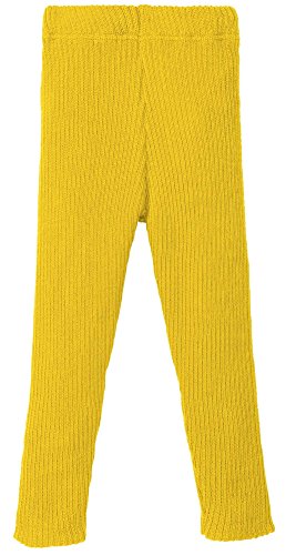 Disana - Leggings de punto de lana merino orgánica (86/92 (12-24 M), curry)